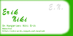 erik niki business card